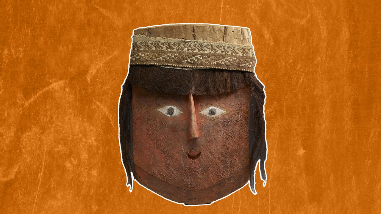 1,000-Year-Old Mummy Mask with Real Hair Found in Peru