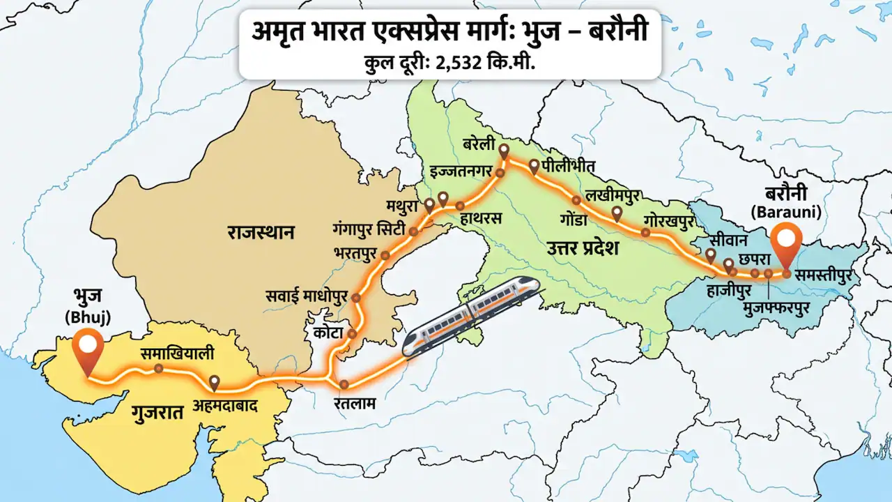 अमृत भारत एक्सप्रेस: गुजरात से बिहार तक नई रेल सेवा शुरू