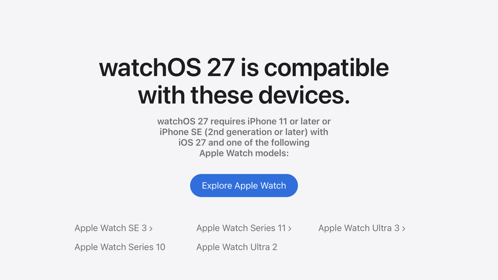 Apple Limits watchOS 27 and iPadOS 27 Compatibility to Modern Hardware