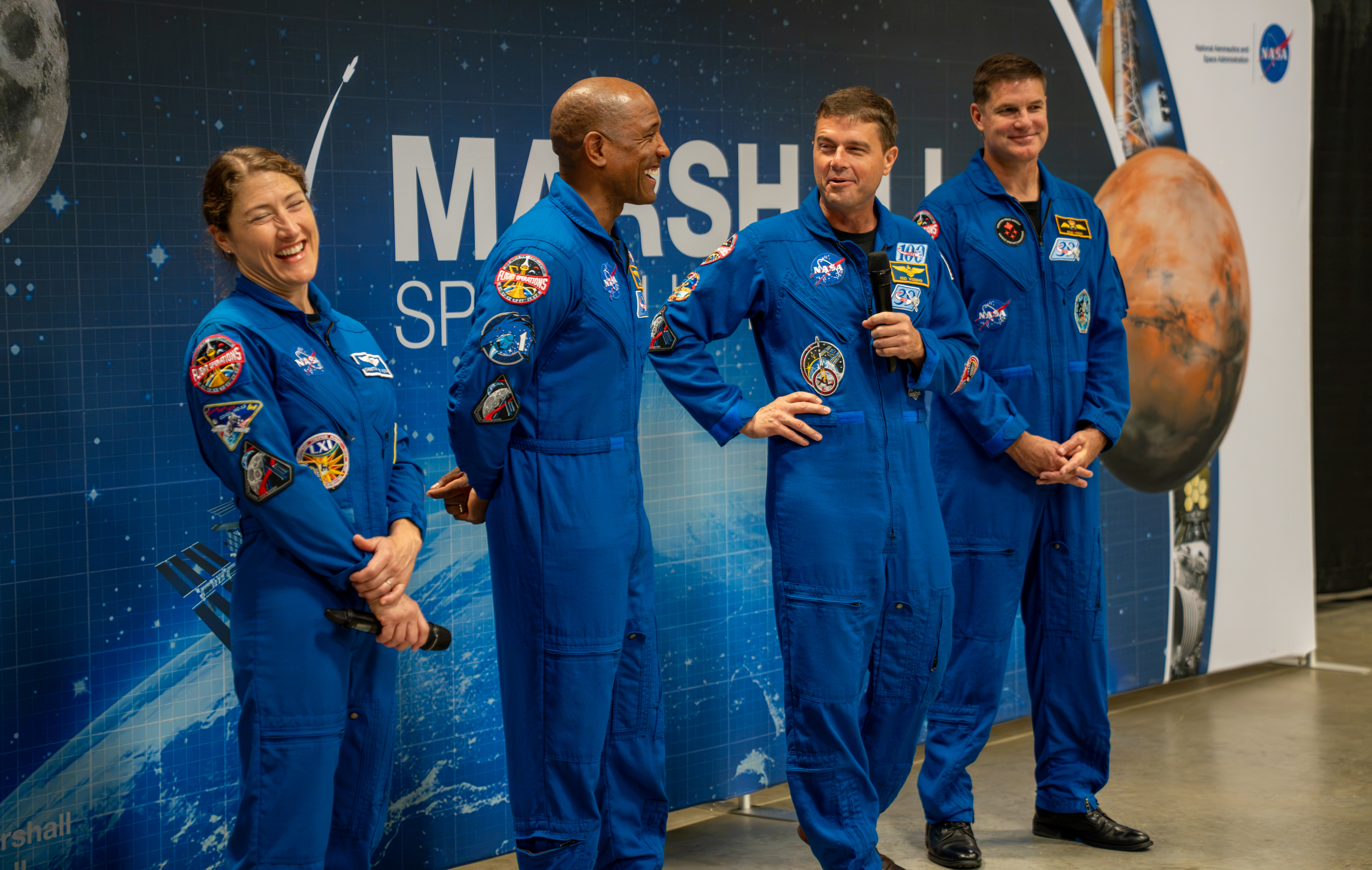 Artemis II Crew Visits NASA Marshall Space Flight Center