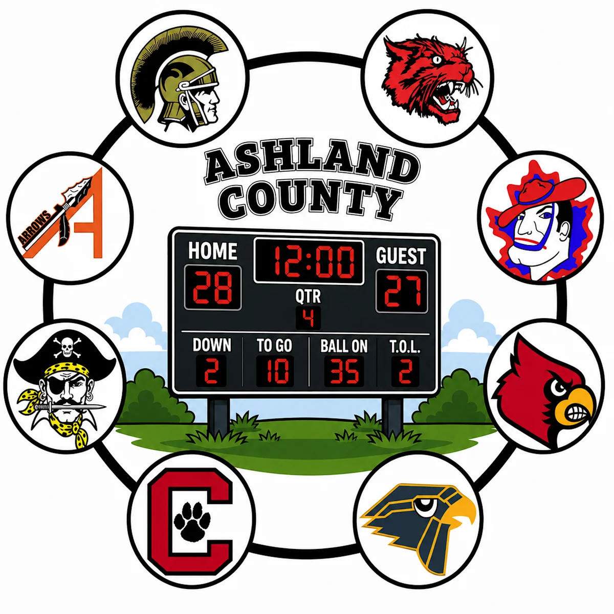 Ashland County High School Football Scores - Week 1