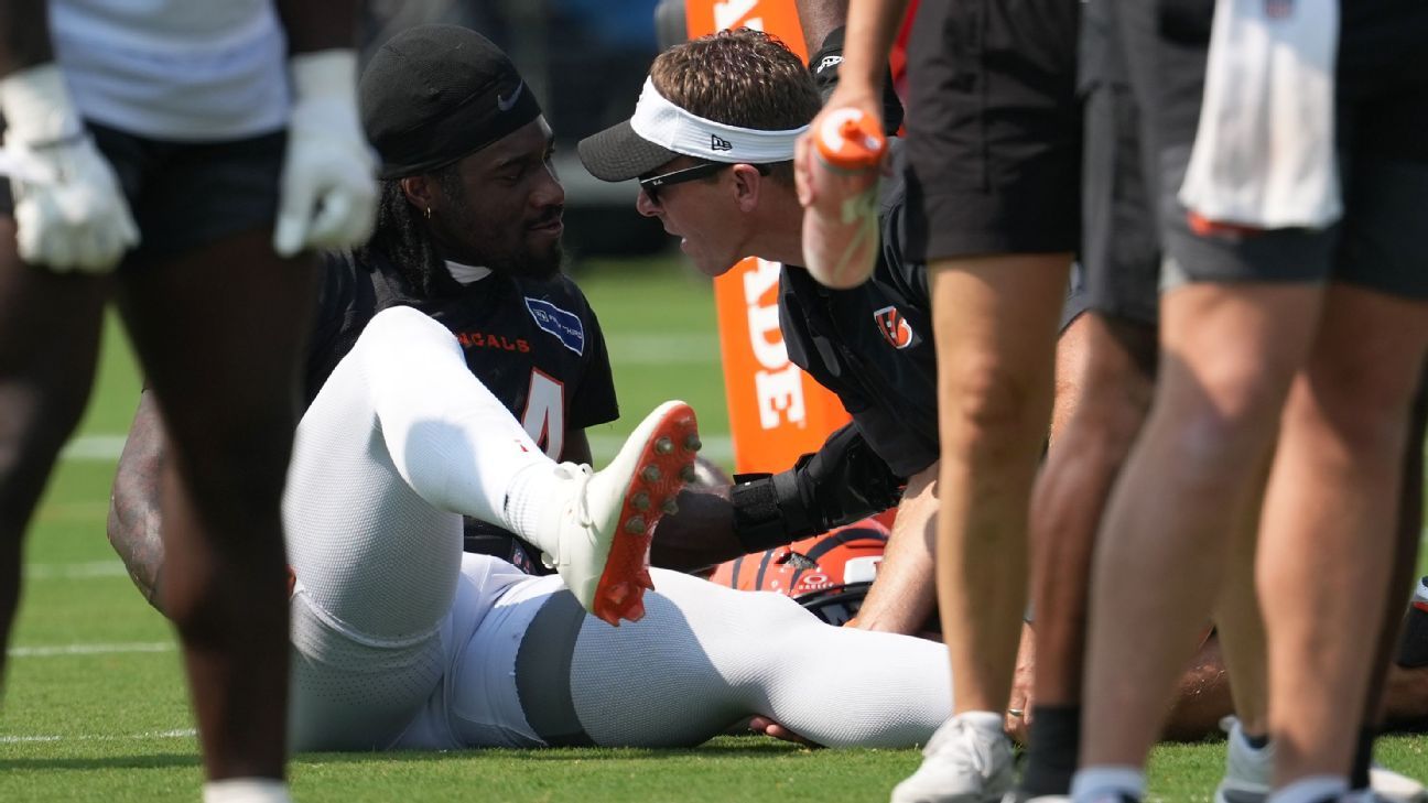 Shemar Stewart de los Bengals retirado en camilla por lesión en la pierna