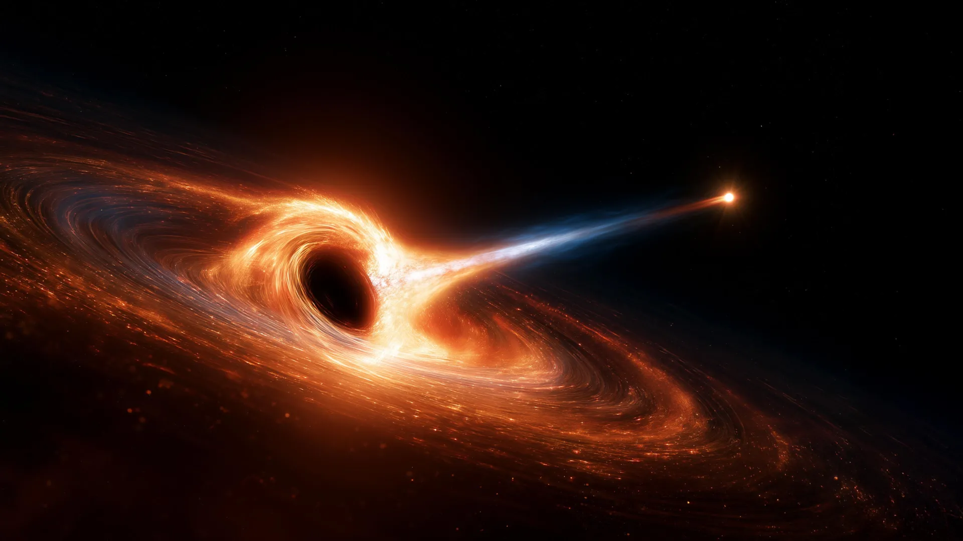 Black Hole Destroys Star, Unexpected Helium Remains