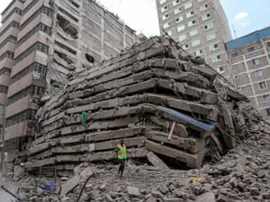 奈羅比建築物倒塌，困住居民，引發安全擔憂