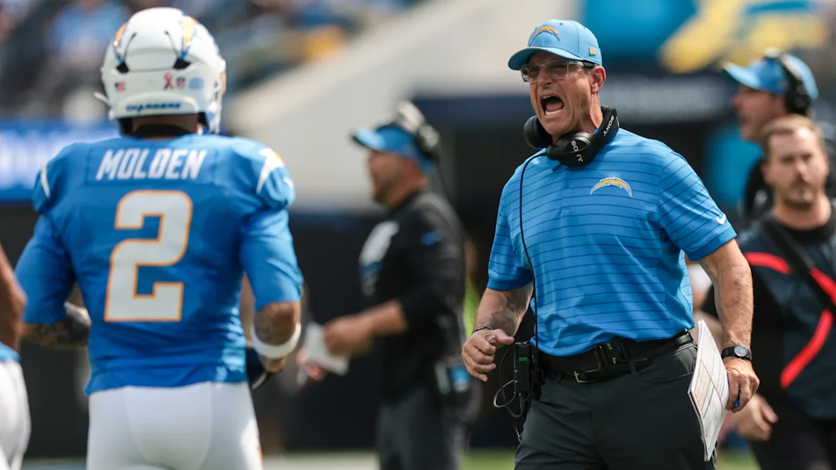 Chargers Fall to Cardinals, Jim Harbaugh Cites 'Sloppy' Play