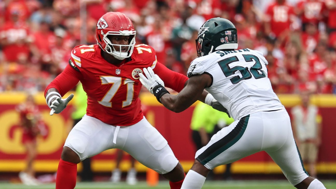 Chiefs alineará a un novato no drafteado en la posición de tackle izquierdo