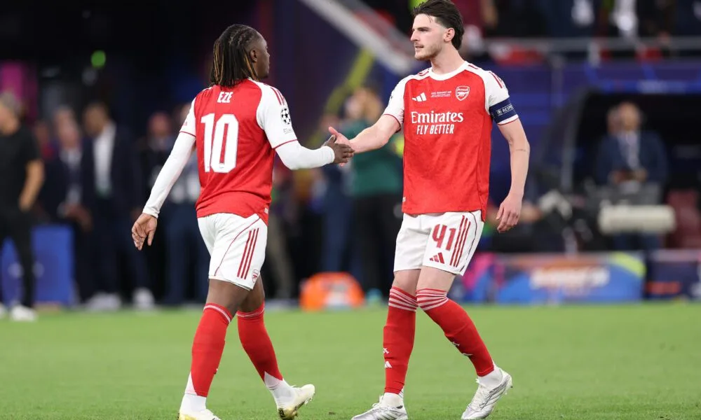 Declan Rice apoya a sus compañeros tras la derrota en la Champions League contra el PSG