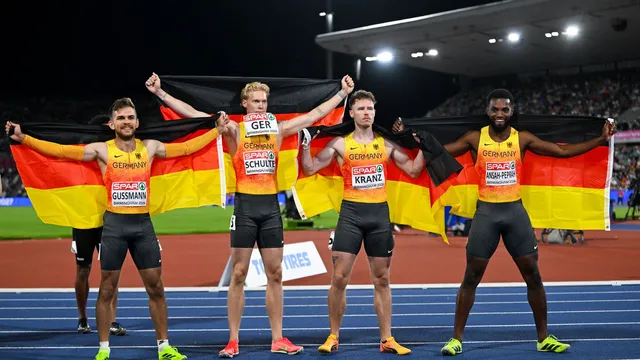 Deutsche Sprintstaffel gewinnt EM-Silber ohne Ansah – Goldmedaille des Sprinters steht auf dem Spiel