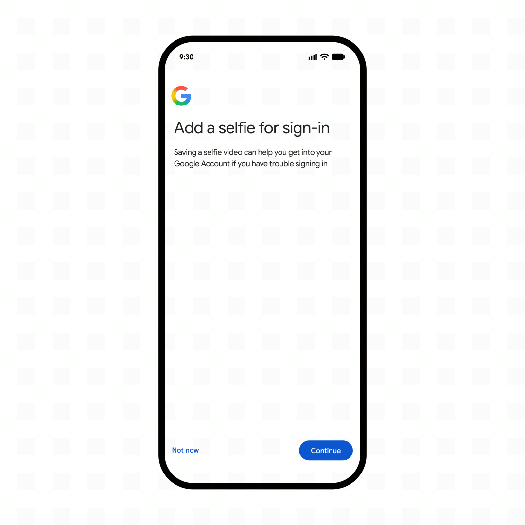 Google 在账户恢复流程中添加自拍视频验证
