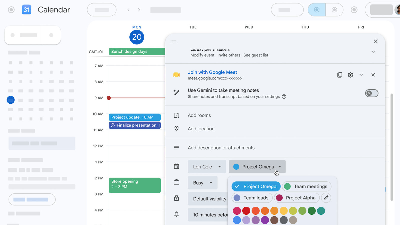 Google Calendar Expands Color Options for Events