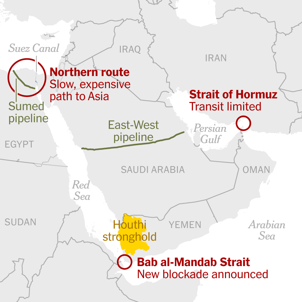Houthi Threats Raise Concerns for Red Sea Oil Route Amid Saudi Reliance