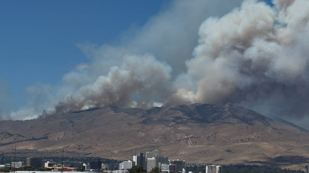 Human-Caused Wildfire Forces Thousands to Evacuate Near Reno, Nevada