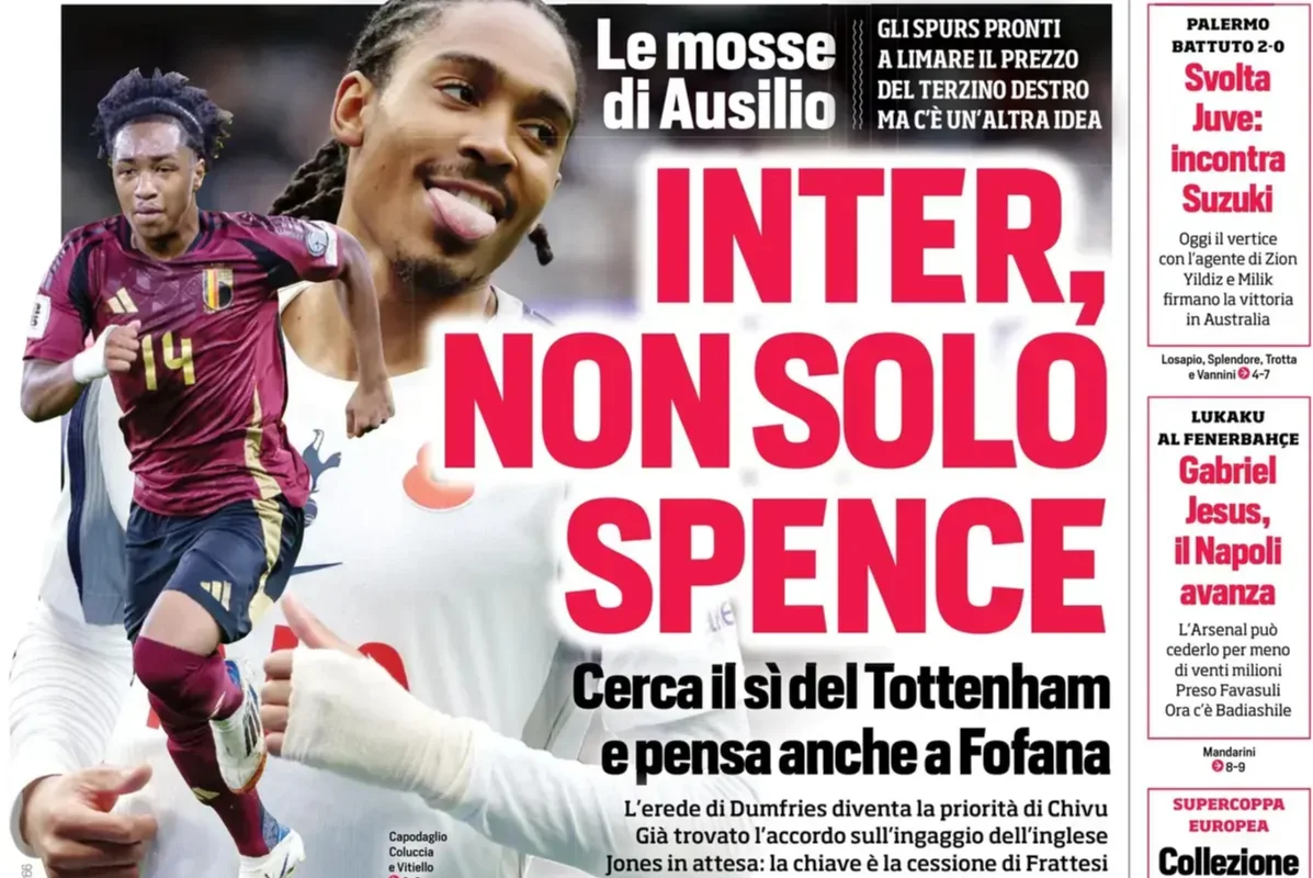 Inter Milan Pursues Spence, Juventus Reacts to Palermo Match