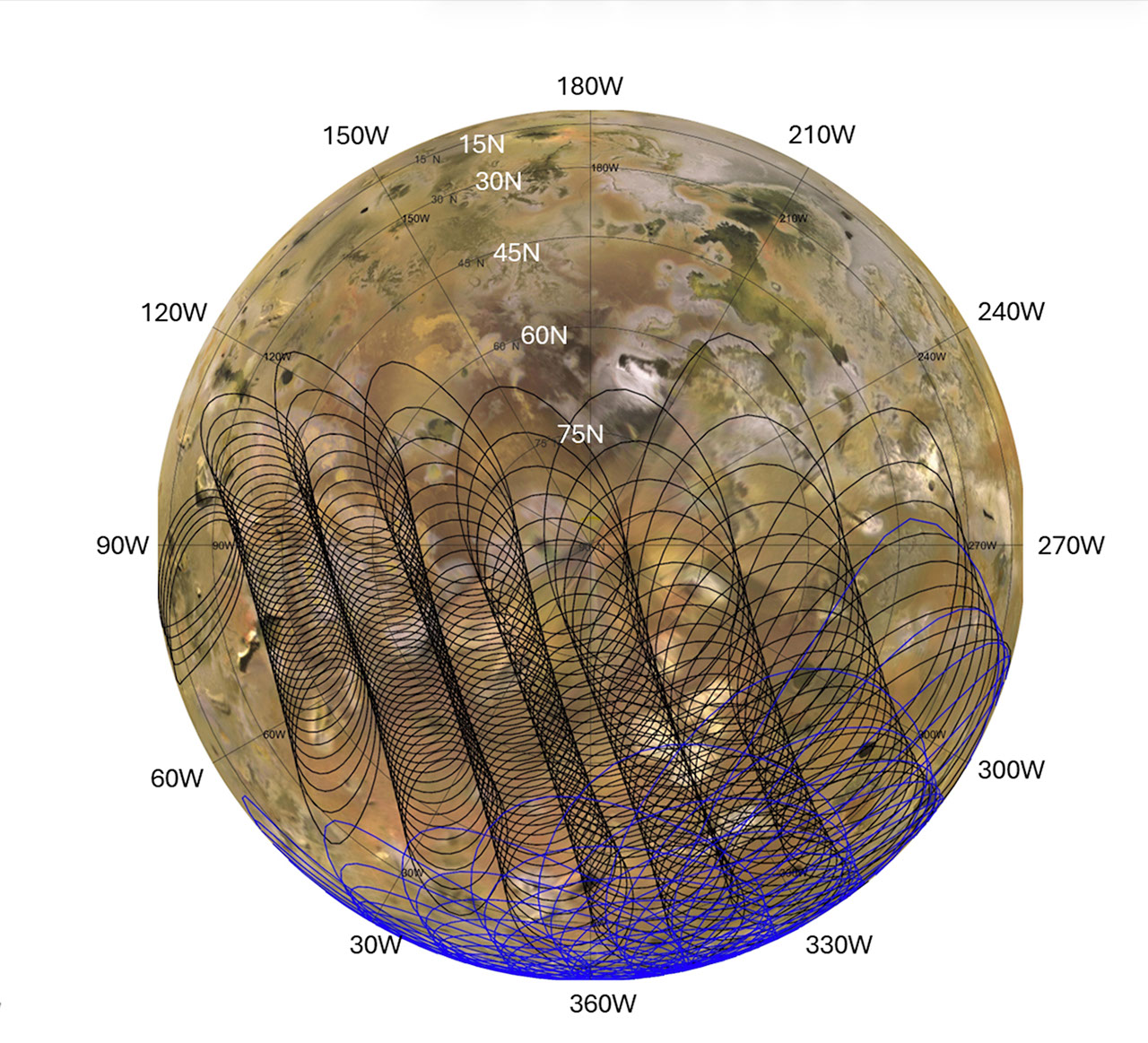 Juno kartiert Wärme auf dem Jupitermond Io