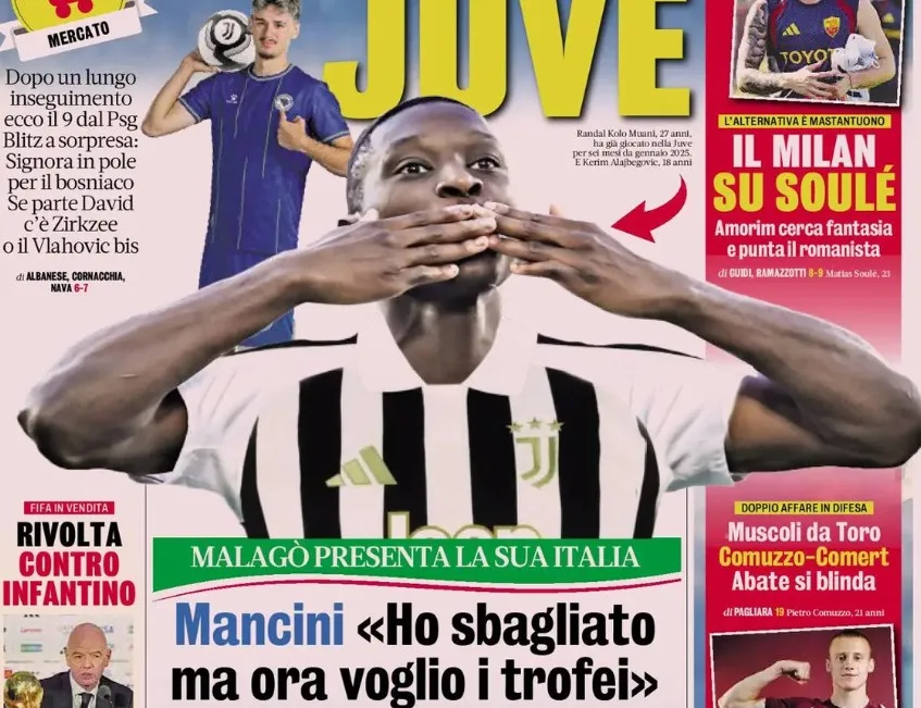Juventus Pursues Two Key Signings, Mancini Apologizes