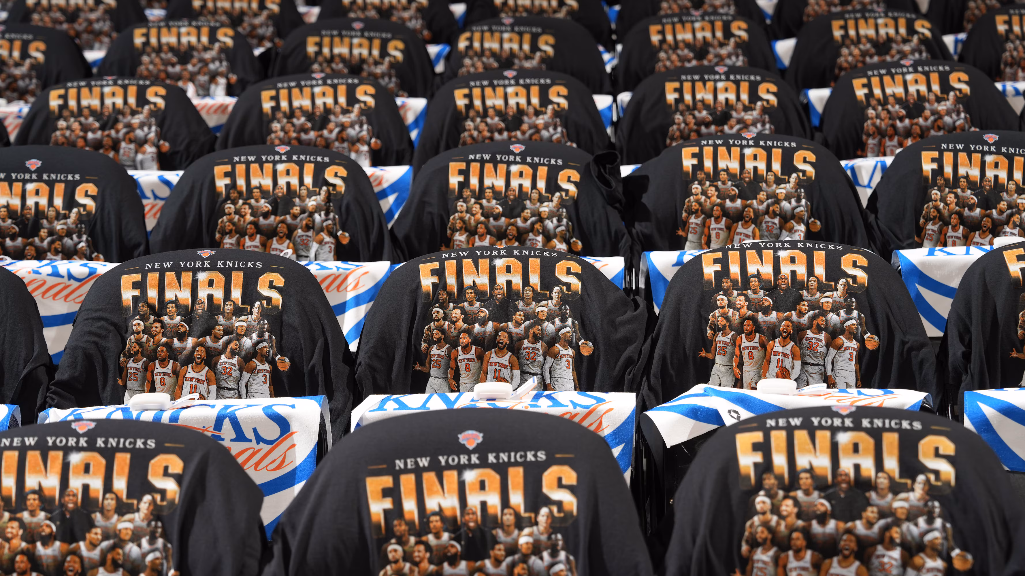 Knicks Fans Receive Commemorative Shirts at MSG for NBA Finals Game 3