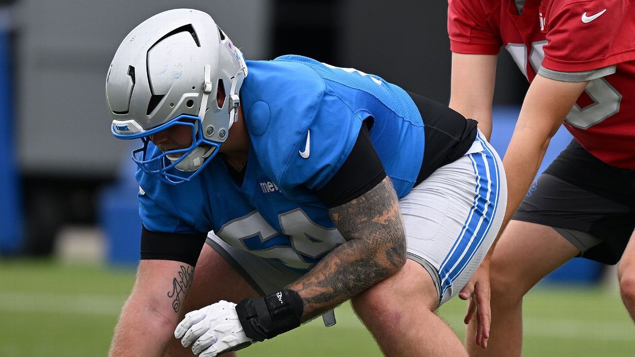 Lions C Cade Mays Out for Season, RB Pacheco Injured