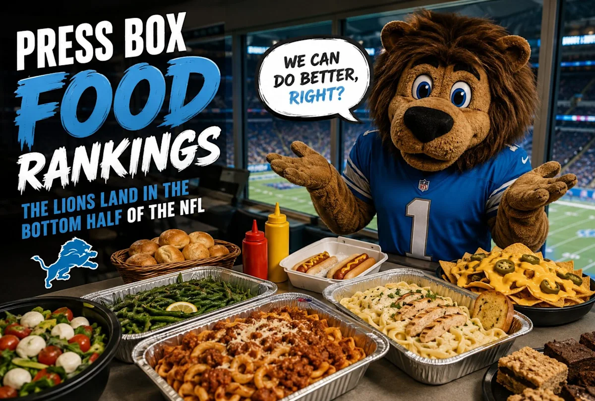 Lions' Ford Field Press Box Food Ranks in Bottom Half of NFL