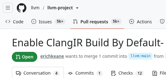 LLVM Developers Consider Default Build of ClangIR