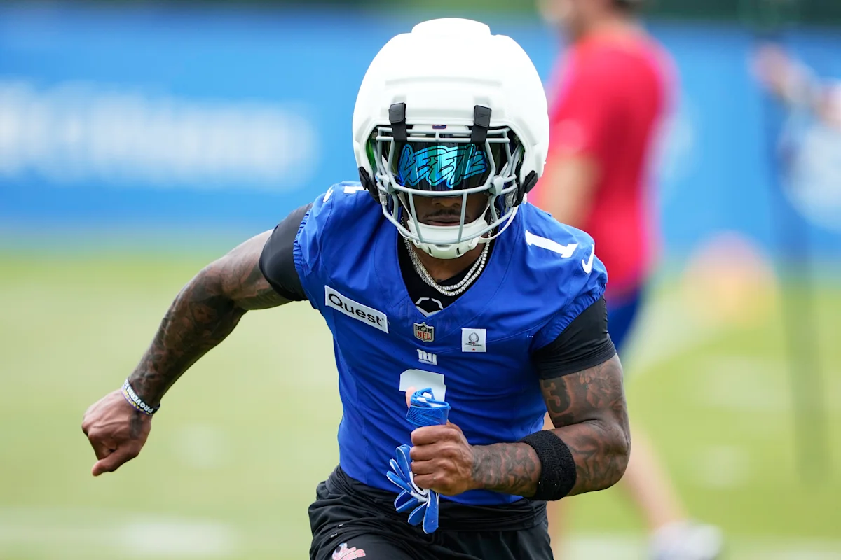Malik Nabers Participates at Giants Training Camp