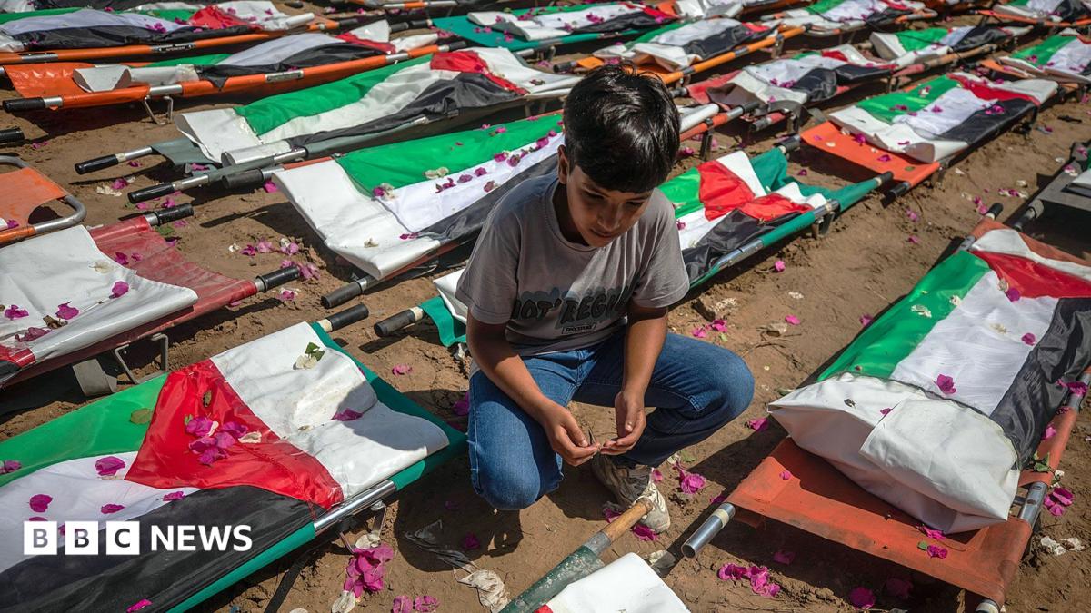 Mass Funeral Held in Gaza for Palestinians Killed in 2023 Israeli Strike