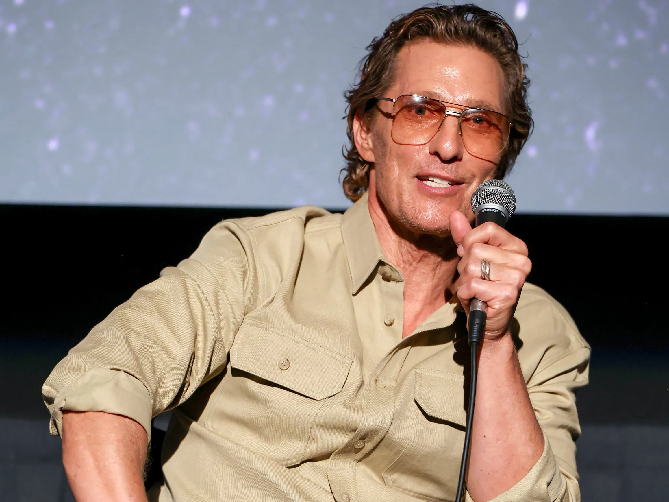 Matthew McConaughey Receives Award at Filmland Festival