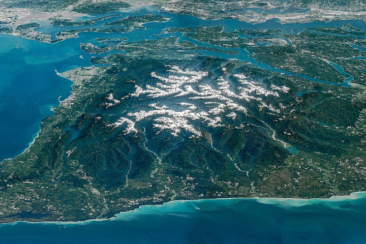 NASA Hebt die Olympic Mountains im Bundesstaat Washington hervor