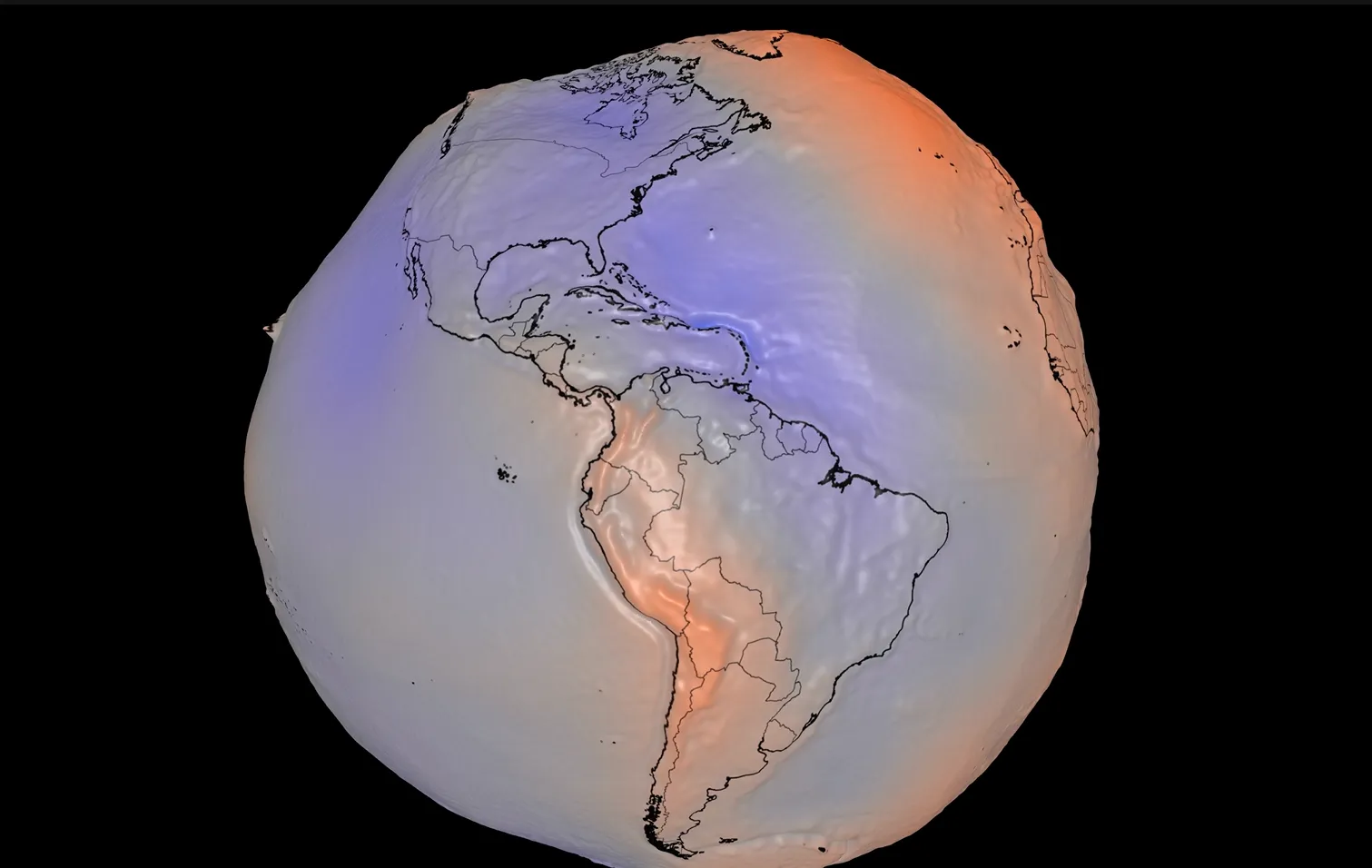 NASA Model Reveals Earth’s Uneven Gravitational Field