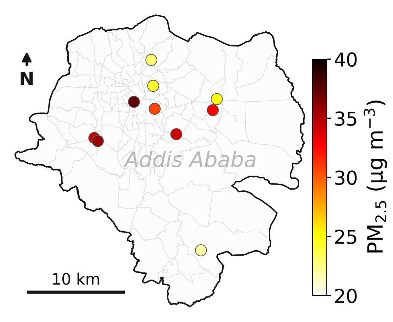 Sensores de la NASA mapean la contaminación del aire en Addis Abeba