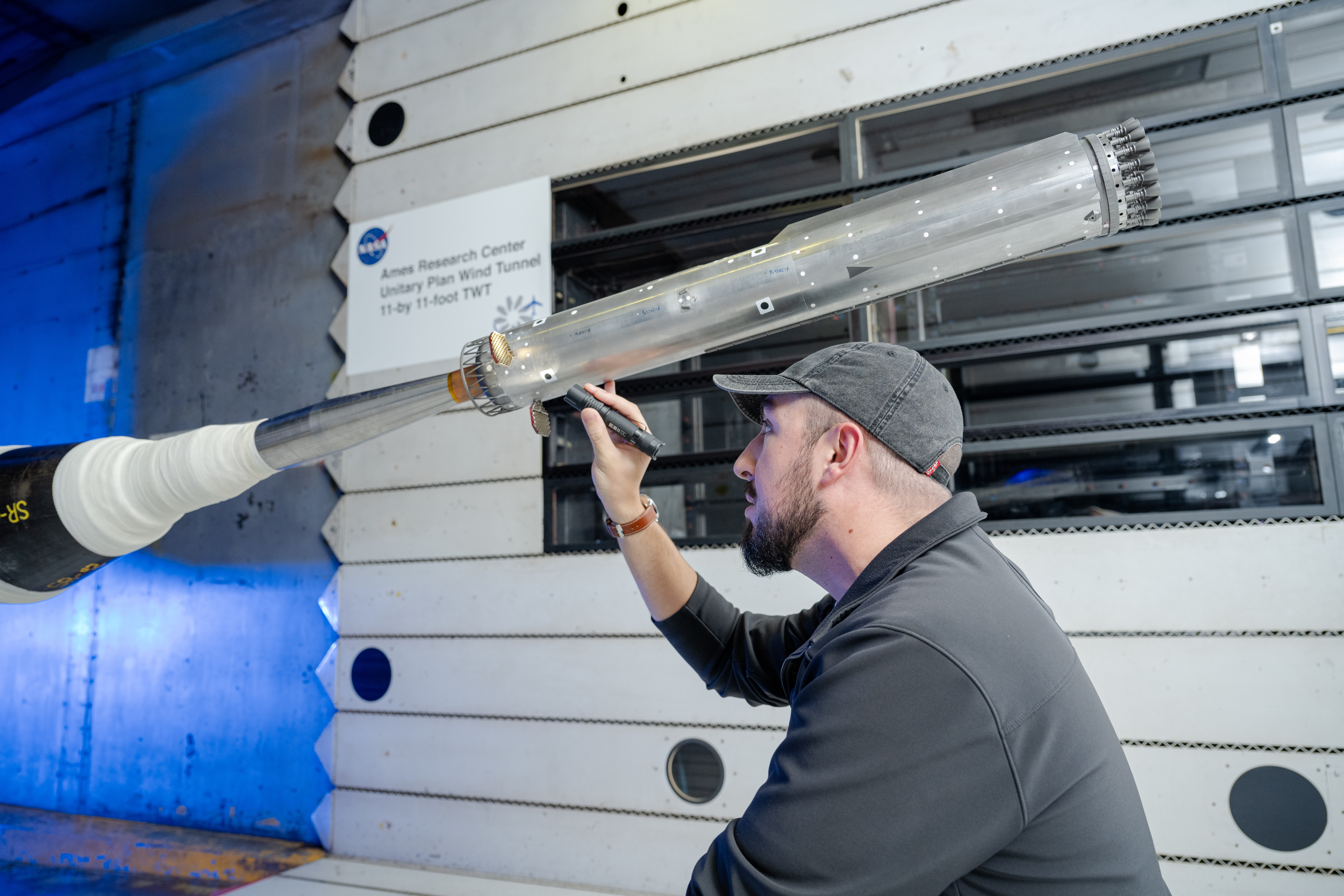 NASA, SpaceX Conduct Wind Tunnel Tests for Starship Rocket