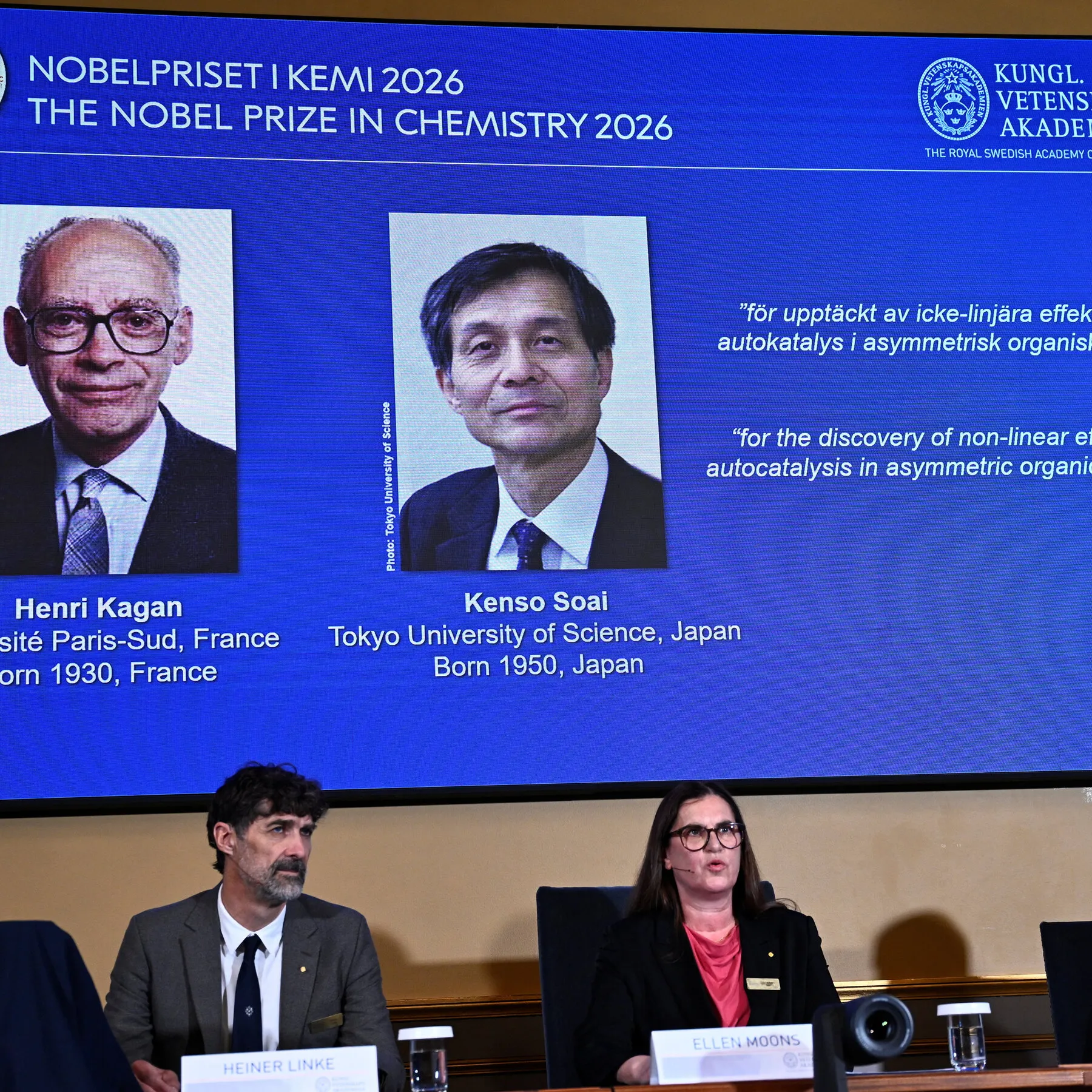 Nobelpreis für Chemie für Arbeit an molekularer Asymmetrie verliehen