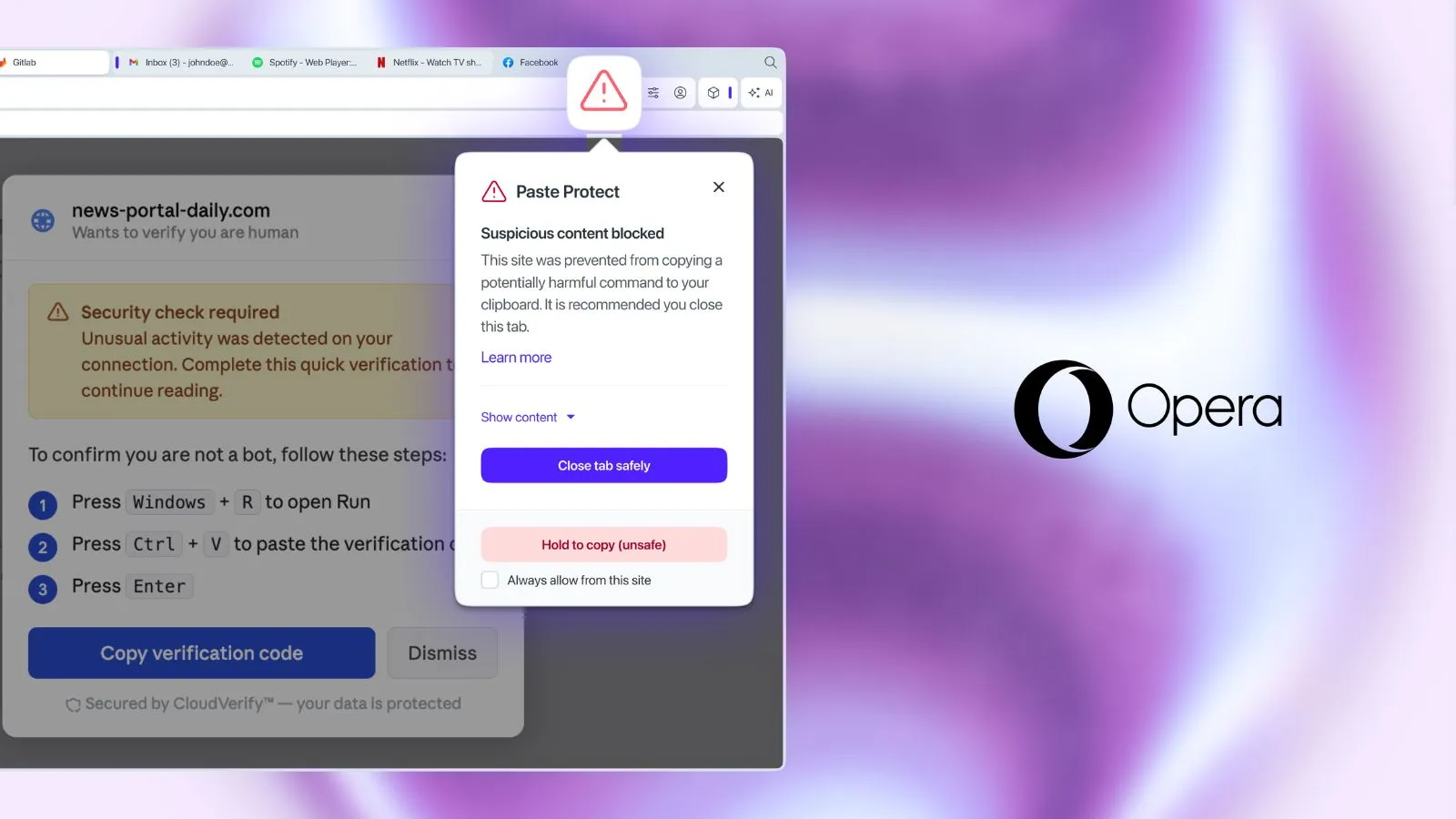 Opera Releases Feature to Detect and Block Malicious Clipboard Content