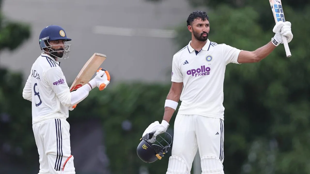 Padikkal Scores Century as India Trails Sri Lanka XI