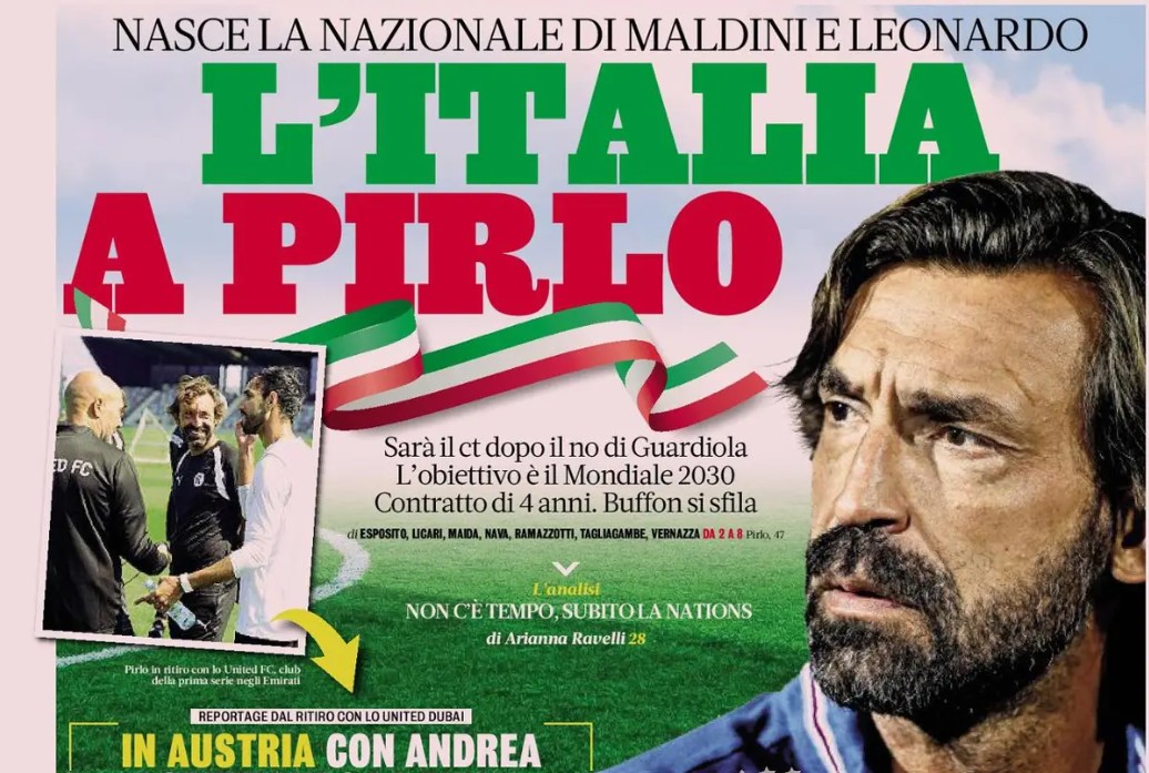 Pirlo Nombrado Entrenador de Italia, el Inter Persigue a Romero