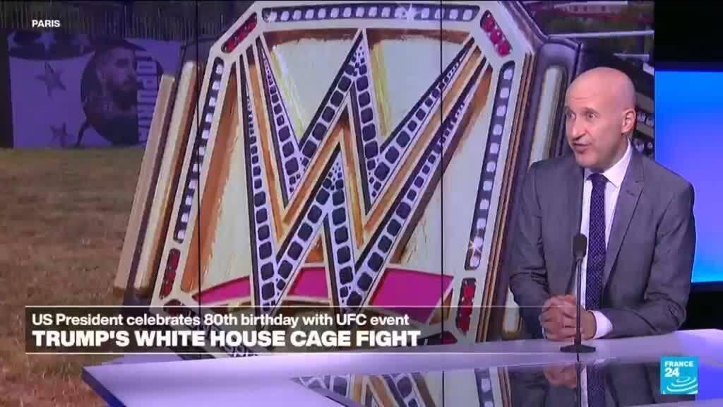 Trump总统在国际外交期间于白宫举行UFC活动庆祝80岁生日