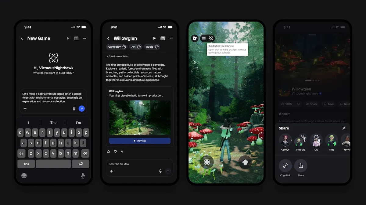 Roblox Launches AI Game Creation Tool Within Mobile App