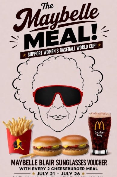 Rockford McDonald's feiert die Frauen-Baseball-Weltmeisterschaft