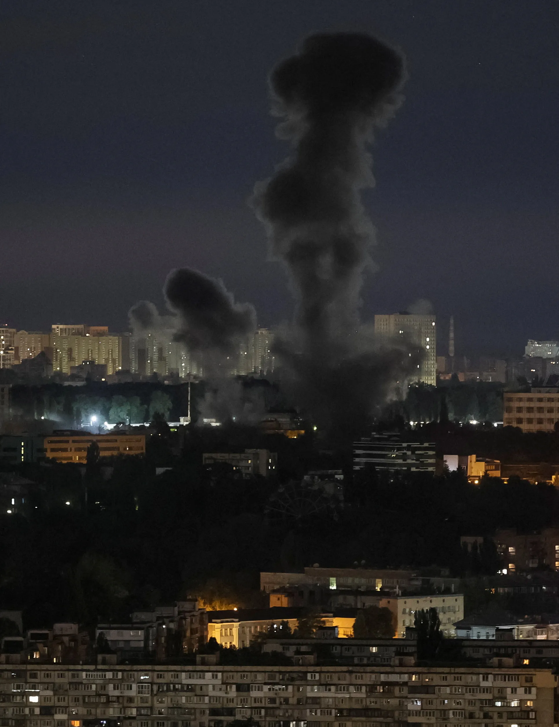 Russian Attacks Kill At Least Eight, Damage Infrastructure in Kyiv