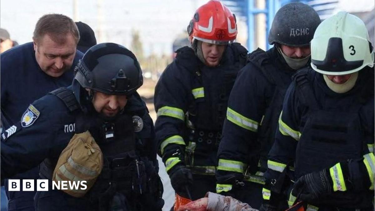 Russian Drone Strike Kills At Least 14 at Ukrainian Train Station