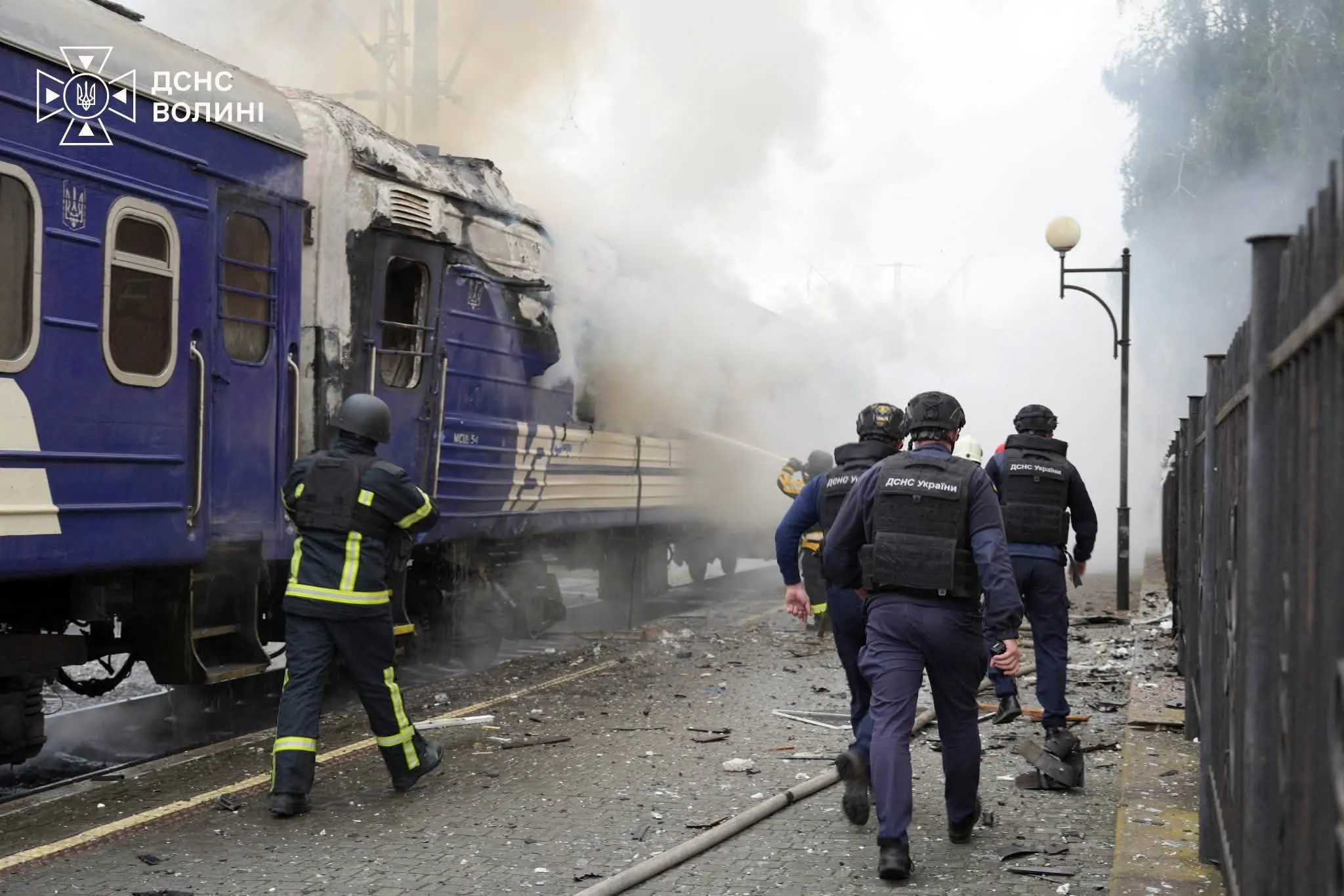 Russian Drone Strikes Train Near Ukraine-Poland Border After Diplomatic Visits