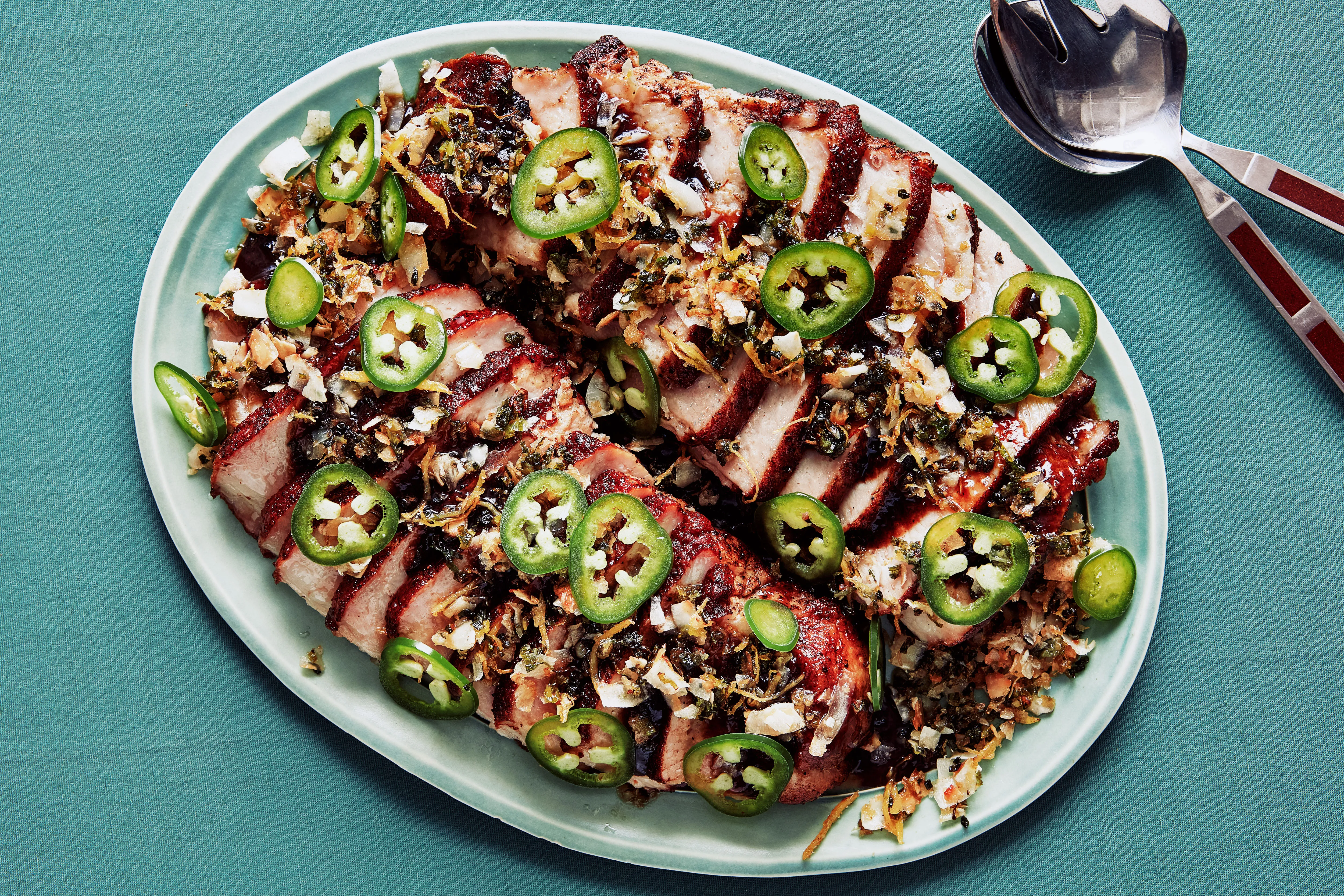 Saucy Pork Chops with Coconut Crisp Recipe