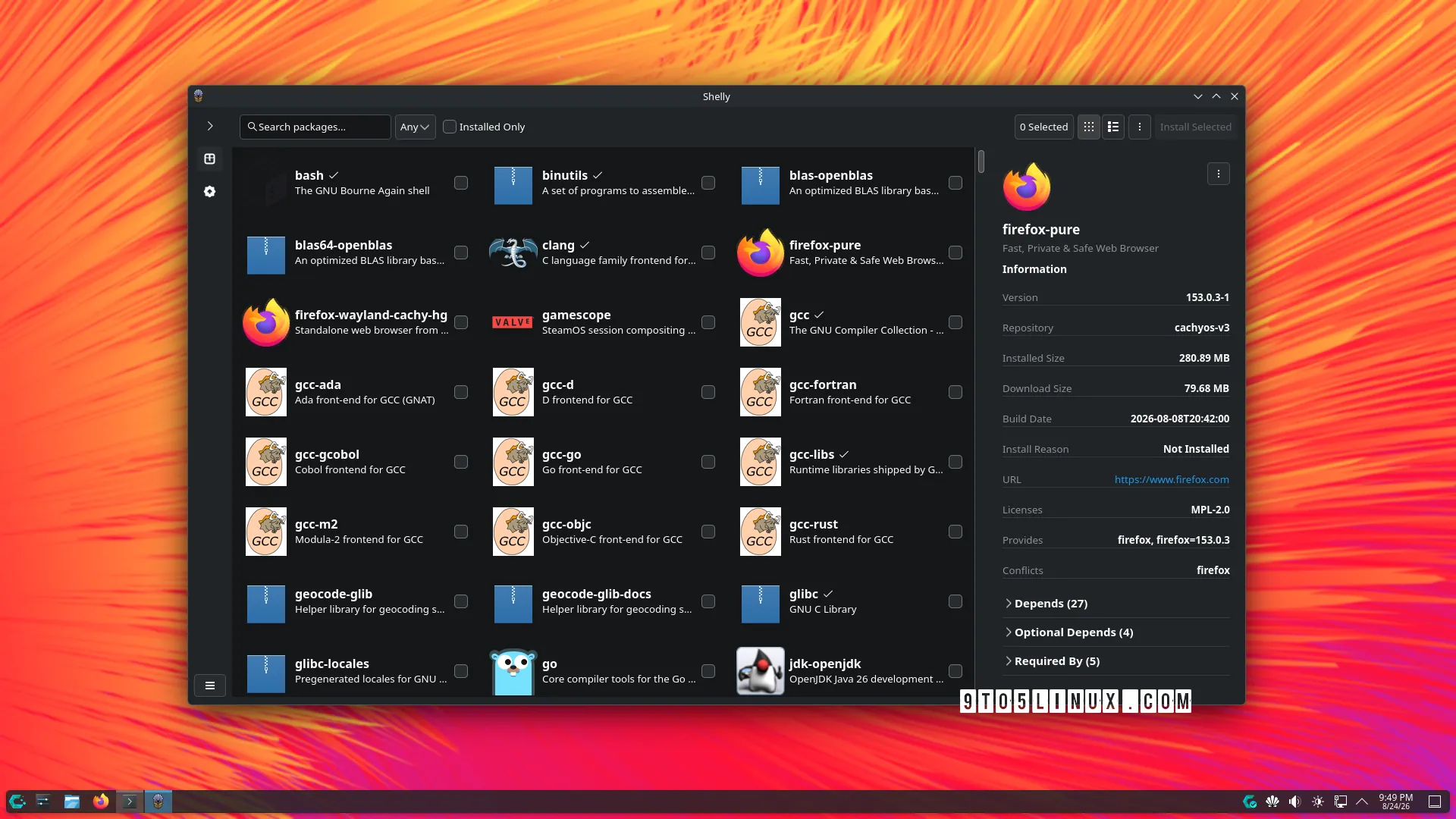 Shelly 3.1 套件管理器已發布，適用於 Arch Linux
