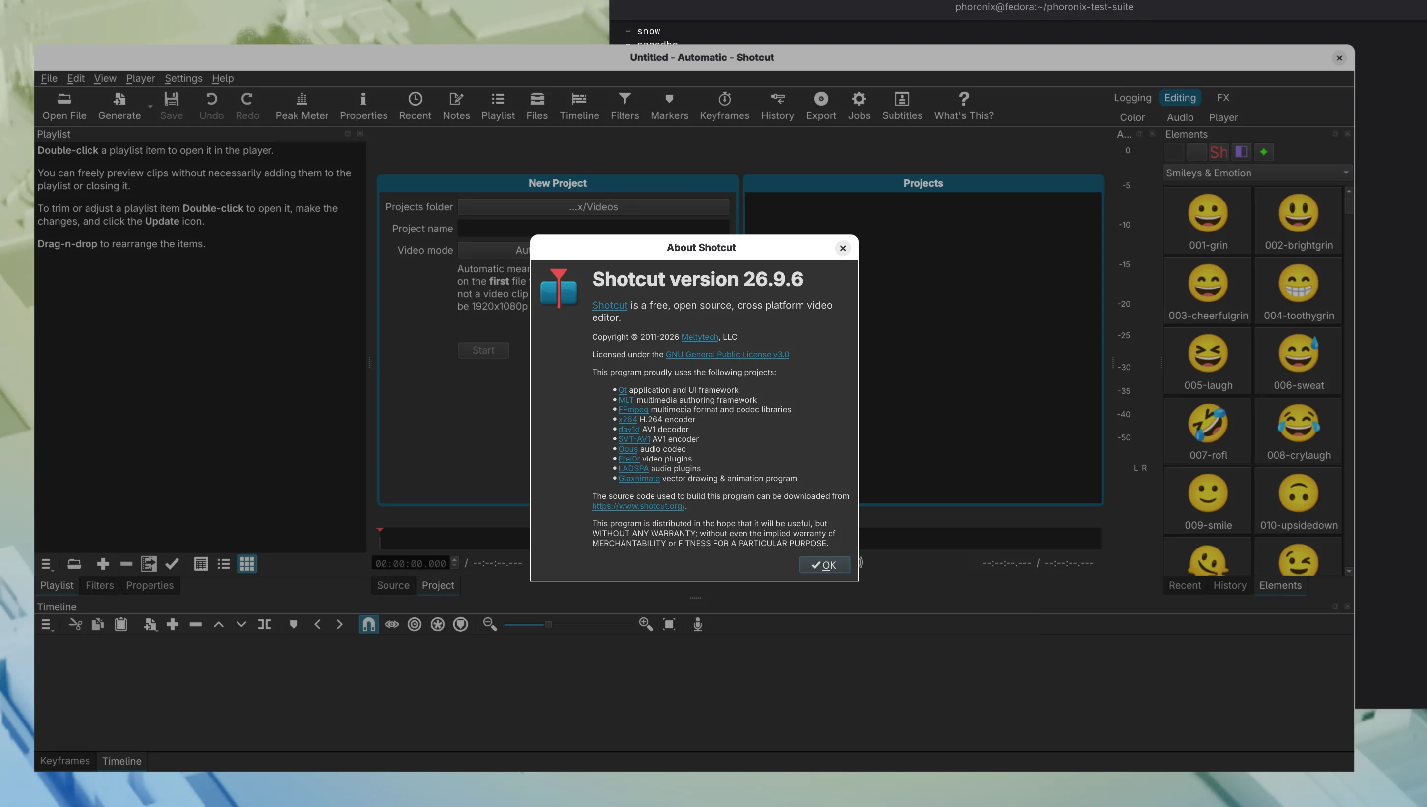 Shotcut 26.9 Video Editor Beta Released with UI and Audio Improvements