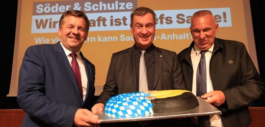 Sven Schulze sucht Unterstützung bei Markus Söder im Wahlkampf
