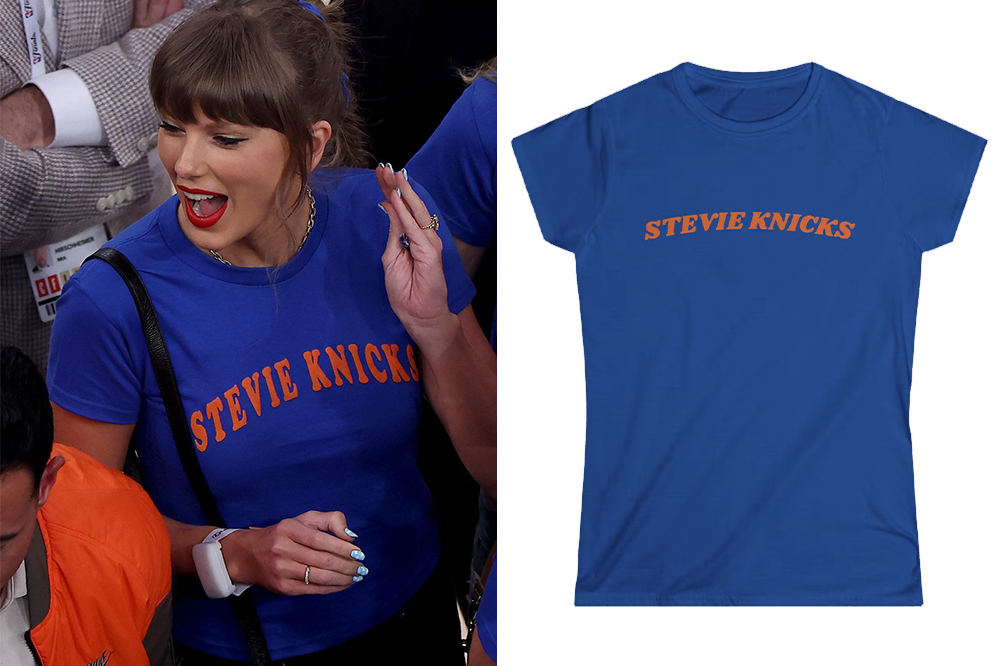 La camiseta de Stevie Knicks de Taylor Swift se vuelve un artículo popular de las finales de la NBA