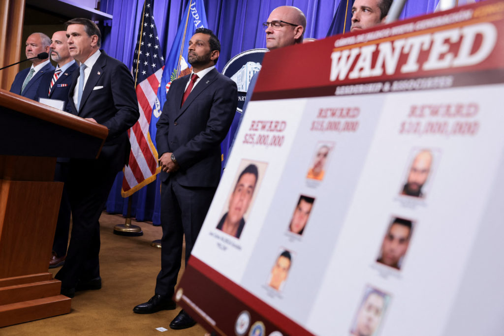 U.S. Offers $25 Million Reward for Capture of Alleged Cartel Leader