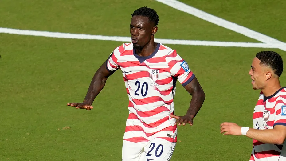 US Soccer Player Folarin Balogun Celebrates Goal with LeBron James Tribute