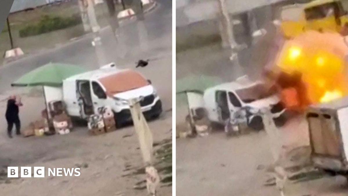 Video Shows Russian Drone Pursuing Civilian in Ukraine, Prompting War Crime Allegations
